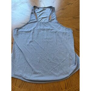 Gymshark Grey Ribbed Racerback Tank Top Women's Athletic Workout Fitness M